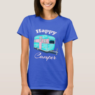 Camiseta Feliz Camper Trailer acampando