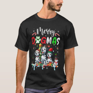 Camiseta Feliz Cão de Natal Três Papais noeis Reindeer Elf 