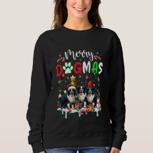 Camiseta Feliz Cão de Natal Três Papais noeis Reindeer Elf