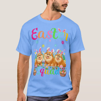 Camiseta Feliz cão Pomerano de Páscoa Engraçado