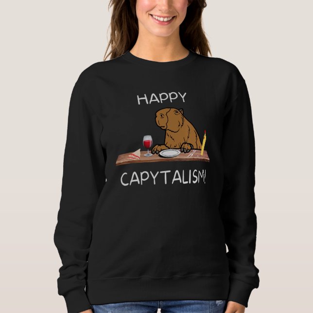 Camiseta Feliz Capitalismo Capybara Big Rodent (Frente)