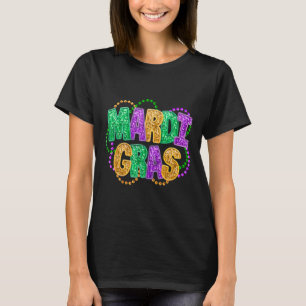 Camiseta Feliz Carnaval Mardi Gras Terça-Feira Gorda Festiv