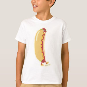 Camiseta Feliz Cartoon de Cachorro Quente, Pal Cute Art Des