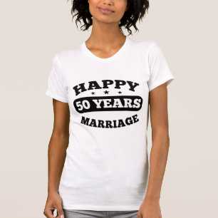 Camiseta Feliz Casamento de 50 anos