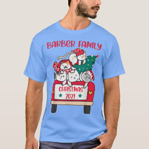 Camiseta Feliz Catmas amantes de gatos-de-Natal Barber Fam