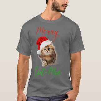 Camiseta Feliz Catmas Feliz Natal Gatinho