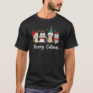 Camiseta Feliz Catmas Festa de Natal Fora da Família Xma