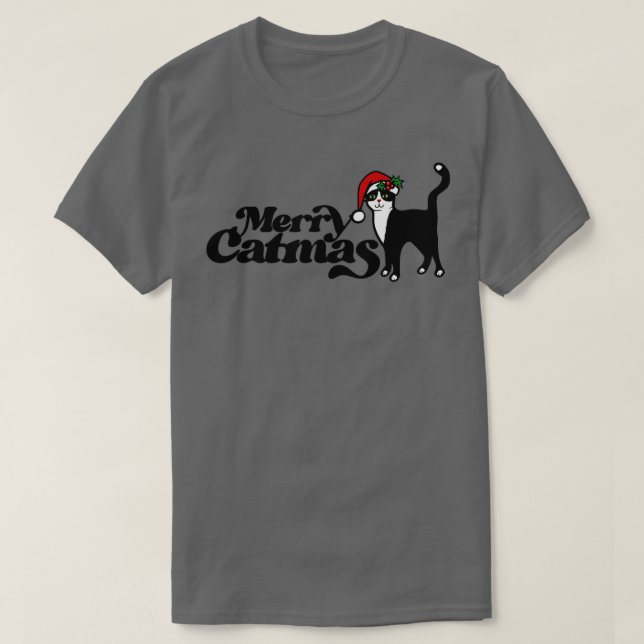 Camiseta Feliz Catmas gatinhos de Natal (Frente do Design)