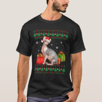 Feliz Catmas Gato de Natal Feio Sphynx Pai Mãe