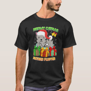 Camiseta Feliz Catmas Mãe Fluffer dona de gato gatos 2