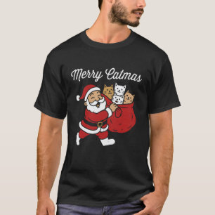 Camiseta Feliz Catmas, Natal do gato Santa