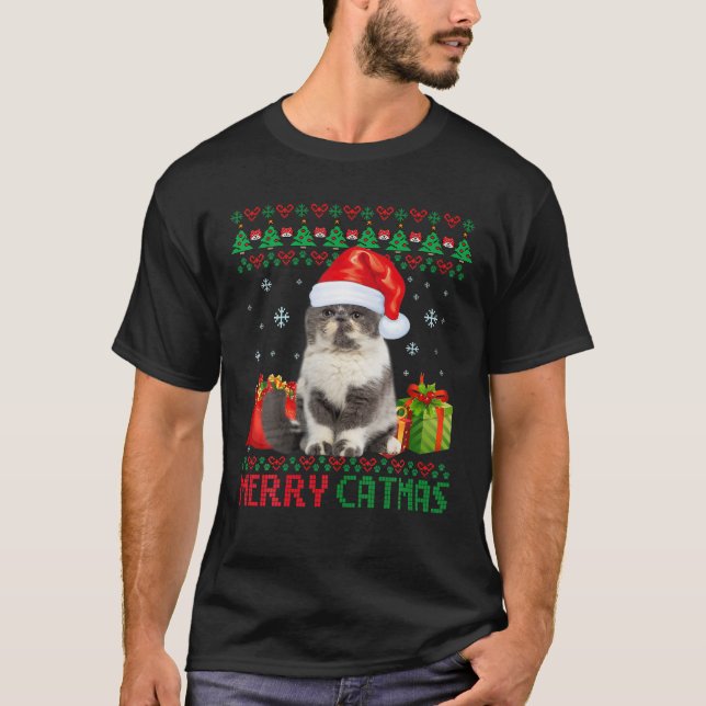 Camiseta Feliz Catmas Natal Feio Exótico C (Frente)