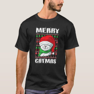 Camiseta Feliz Catmas Natal Gato Feio do Natal