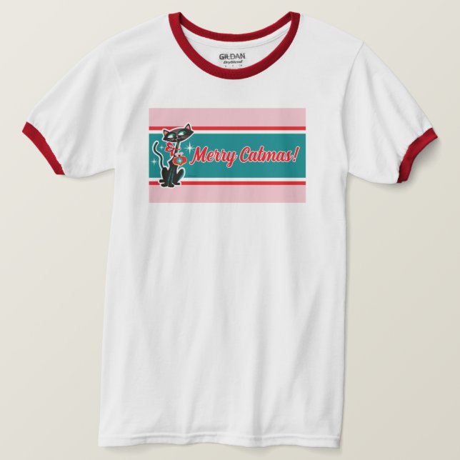Camiseta Feliz Catmas Natal T Shirt - Unisex (Frente do Design)