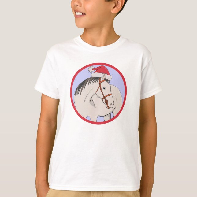 Camiseta Feliz Cavalo de Natal (Frente)