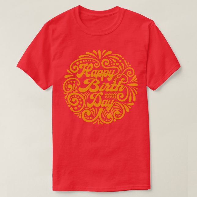 Camiseta Feliz Celebração de Aniversário (Frente do Design)