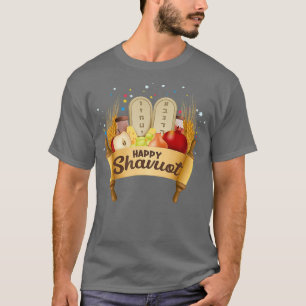 Camiseta Feliz Celebração Judaica Shavuot Judaísmo Hebra