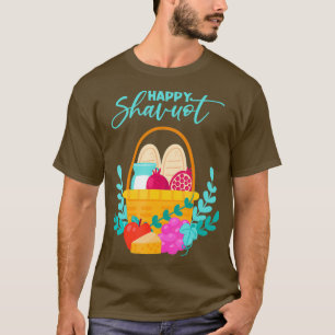 Camiseta Feliz Celebração Judaica Shavuot Judaísmo Hebra