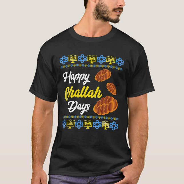 Camiseta Feliz Challah Days Challah Bread Roll Hanukkah Div (Frente)