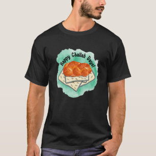 Camiseta Feliz Challah Dias Hanukkah Chanukah Pão judeu