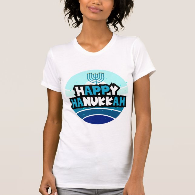 Camiseta Feliz Chanucá - Festival das Luzes (Frente)