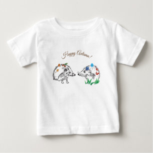 Camiseta Feliz Chapeuzinhos de outono Desenhando Camiseta-T