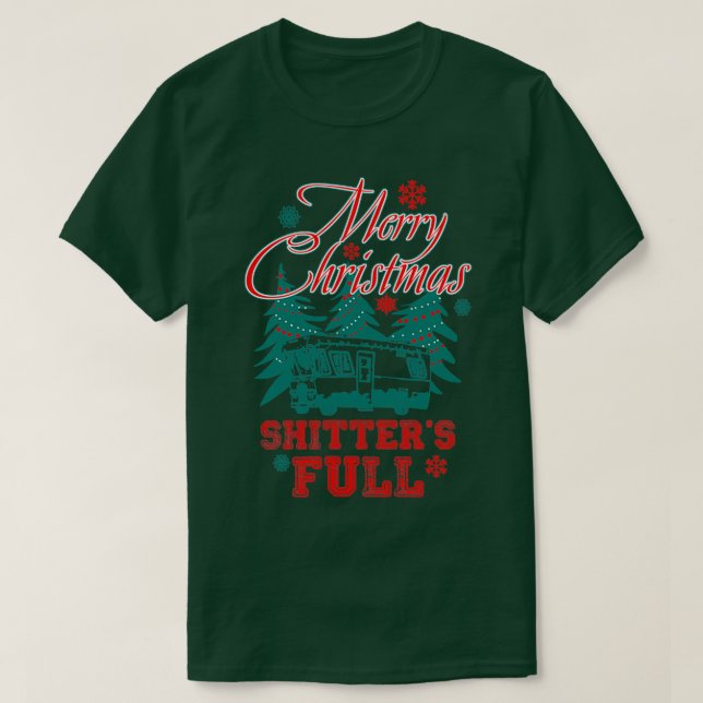 Camiseta Feliz Cheio de Shitters de Natal (Frente do Design)