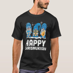 Camiseta Feliz Chrismukkah 2021 Com Menorah Dreidel Gnome