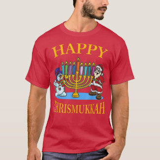 Camiseta Feliz Chrismukkah - Celebração de Natal de Chrismu
