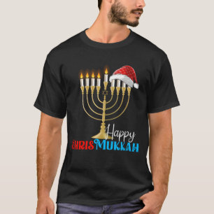 Camiseta Feliz Chrismukkah Engraçado Família Judia Hanukkah