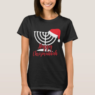 Camiseta Feliz Chrismukkah Funny Hanukkah e Gif de Natal