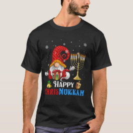 Camiseta Feliz Chrismukkah Gnomo Hanukkah