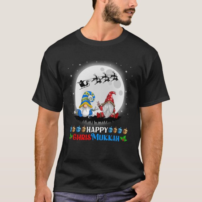Camiseta Feliz Chrismukkah Gnomos Hanukkah (Frente)