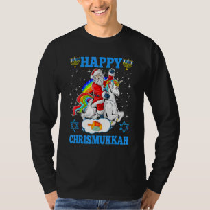 Camiseta Feliz Chrismukkah Hanukkah Natal Unicor Judaico