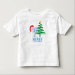 Camiseta Feliz Chrismukkah Menorah e Papais noeis Toddler S<br><div class="desc">Feliz de Chrismukkah,  design moderna,  com uma estrela de David numa árvore de Natal e um Chapéu Santa num Menorah.</div>