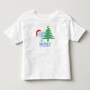 Camiseta Feliz Chrismukkah Menorah e Papais noeis Toddler S