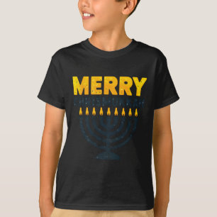 Camiseta Feliz Chrismukkah Natal Hanukkah Chanukiah Gif