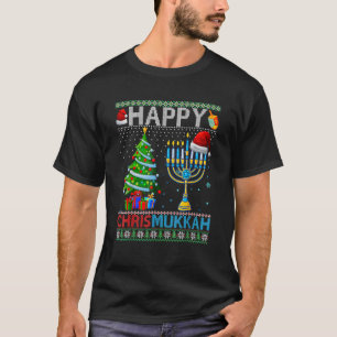 Camiseta Feliz Chrismukkah Natal Judaico Hanukkah Chanuk