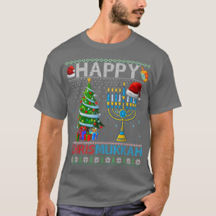 Camiseta Feliz Chrismukkah Natal Judeu Hanukkah Chanuk