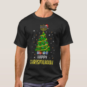 Camiseta Feliz Chrismukkah Natal Judeu Hanukkah Holida