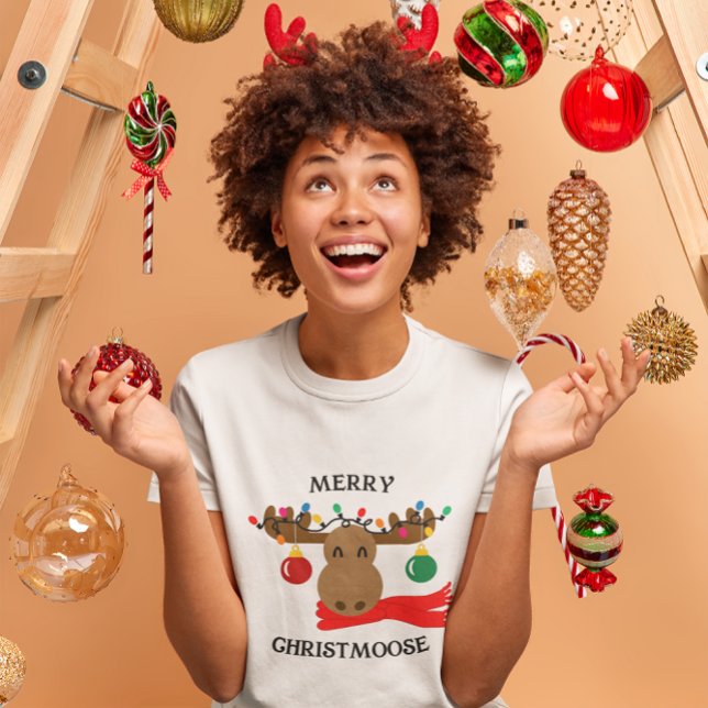Camiseta Feliz Christmoose Engraçado Natal (Criador carregado)