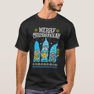 Camiseta Feliz Christmukkah com o Gnomo Christmas Hanukkah