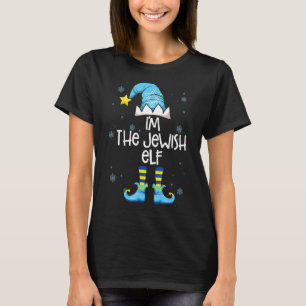 Camiseta Feliz Christmukkah judeu Eu sou o elfo judeu Chris