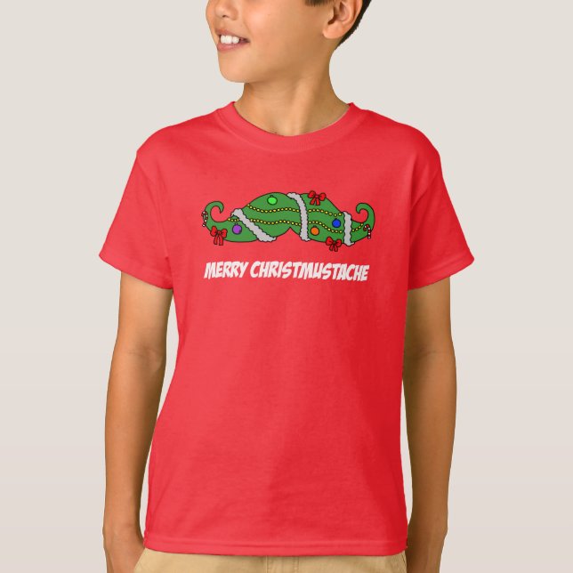 Camiseta Feliz Christmustache de Natal (Frente)