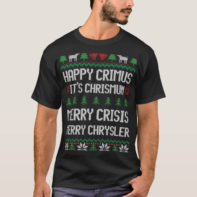Camiseta Feliz Chrysler, Feliz Crimus, Feliz Crises Xmas (Frente)