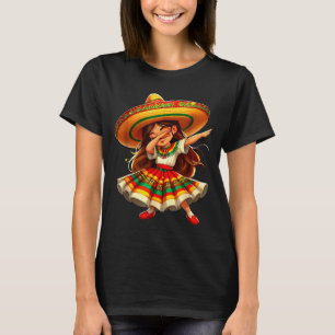 Camiseta Feliz cinco de maio garota dançando dabbing menina
