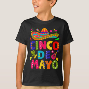 Camiseta Feliz cinco de maio sombrero mexicano margarita