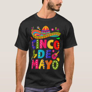 Camiseta Feliz cinco de maio sombrero mexicano margarita