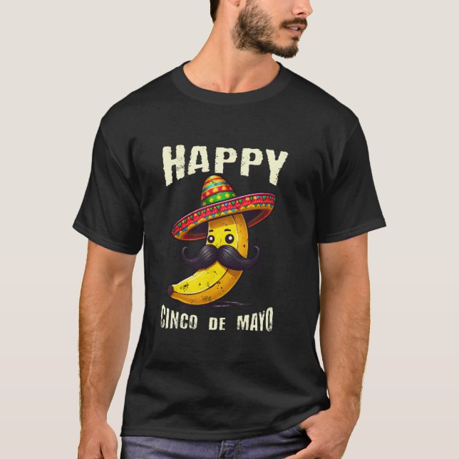 Camiseta Feliz Cinco de Mayo Banana (Frente)