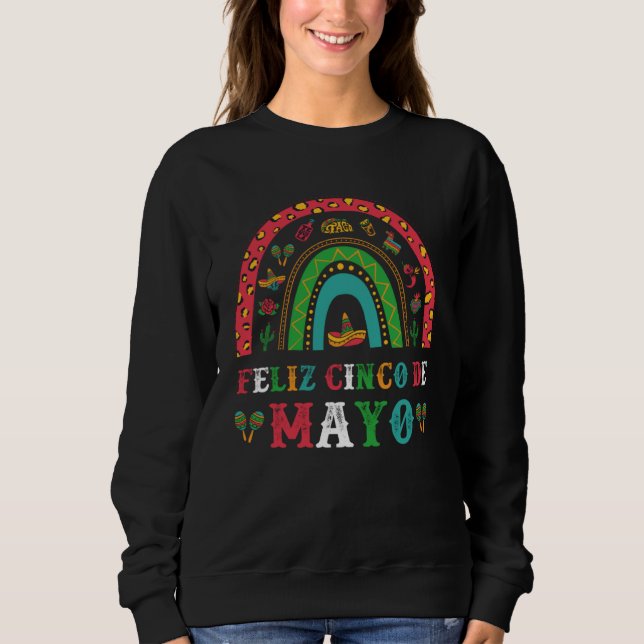 Camiseta Feliz Cinco De Mayo Cute Rainbow Fiesta   5 de May (Frente)